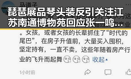 琵琶展品琴头装反引关注江苏南通博物苑回应 张一鸣再当中国首富引热议